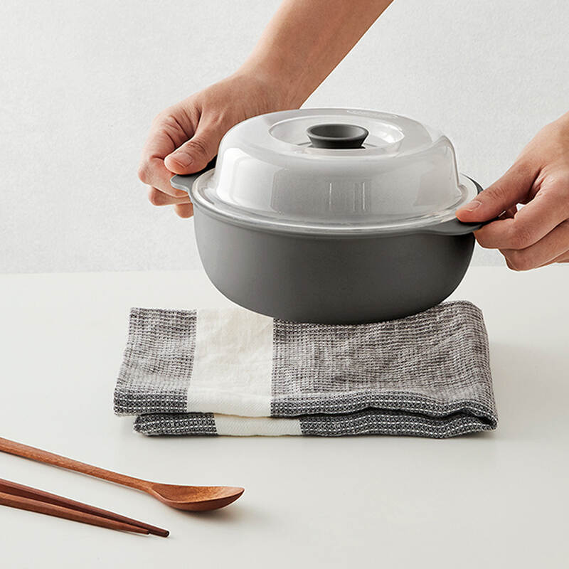Nồi Hấp Trong Lò Vi Sóng - 1.2L - Màu Xám - Locknlock - LMW123, , large image number null